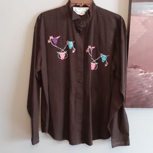 SOLD- Vintage Western Tuxedo Shirt
